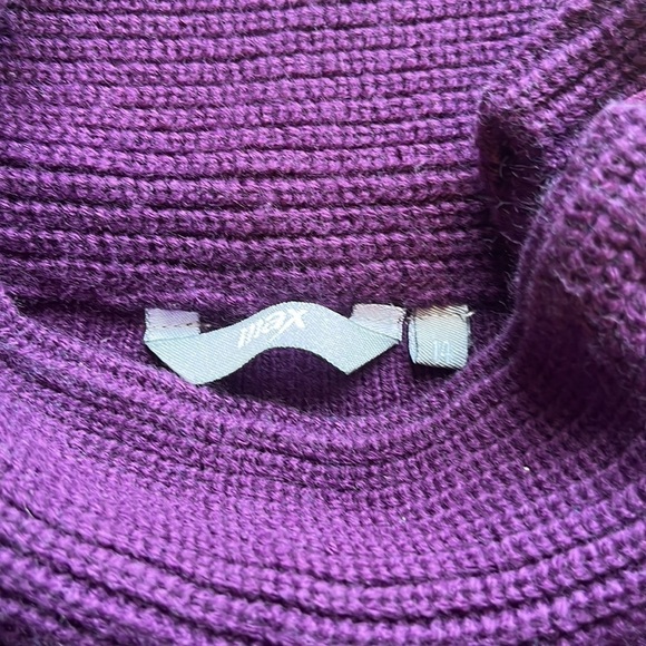 MAX Turtleneck long sweater dress girls 14 purple knitted, purple - Picture 2 of 6